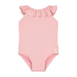 Little Dutch Badpak met Ruches - Dreamy Pink Rose - Maat 98/104
