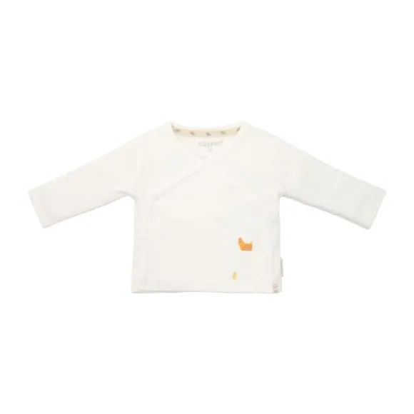 Little Dutch Newborn NOOS Little Farm T-shirt overslag lange mouw - 62 - Off White