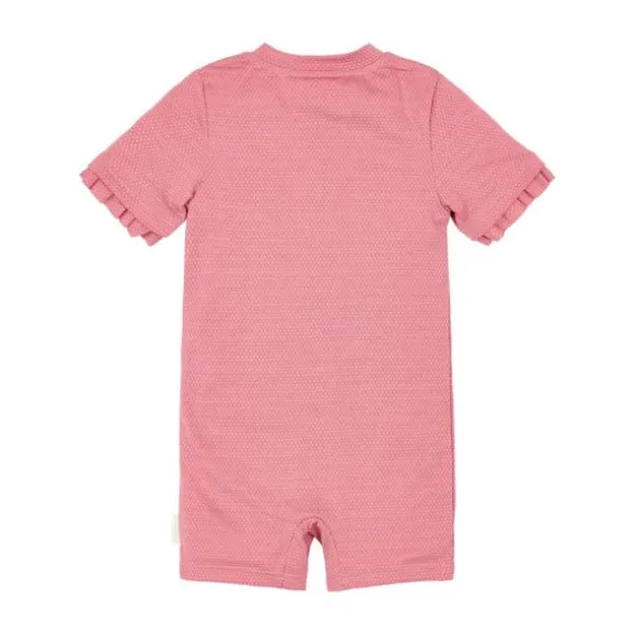 Little Dutch Zwempak Korte Mouwen - Dreamy Pink Sparkle - Maat 62/68