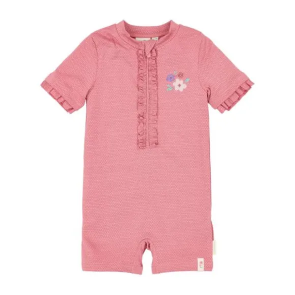 Little Dutch Zwempak Korte Mouwen - Dreamy Pink Sparkle - Maat 62/68