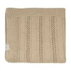 Lodger Gebreide Babydeken Pointelle Merino - 80 x 100 cm - Beige