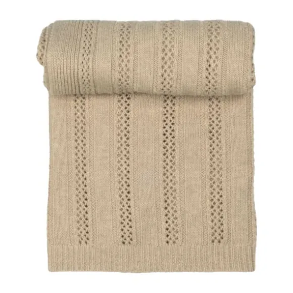 Lodger Gebreide Babydeken Pointelle Merino - 80 x 100 cm - Beige