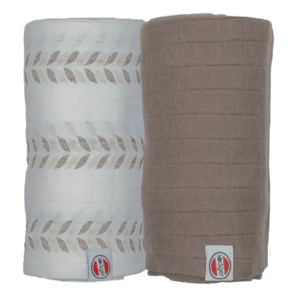 Lodger Hydrofieldoek - 2 Stuks - 110 x 110 cm - Matcha - Birch / Buffalo