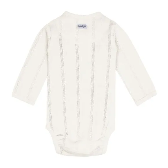 Lodger Romper Lange Mouw Pointelle - Maat 50 - Cream