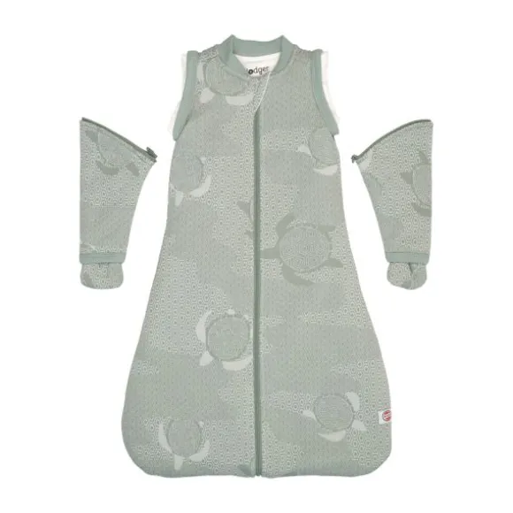Lodger Slaapzak Hopper Met Afristbare Mouwen - Maat 86/98 - Matcha Blue Fogg