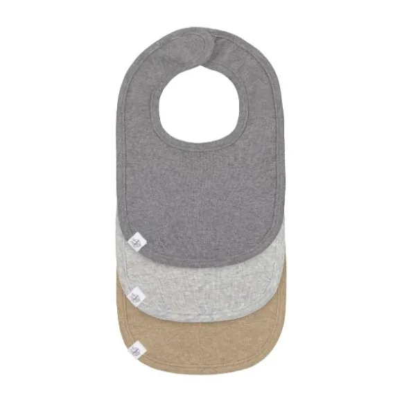 Lässig Slabbetjes Dark Grey / Light Grey / Nature Melange 3 Stuks