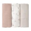 Lässig Swaddle & Burp Doeken - Miracle Of Nature Leaves - 3 Stuks - 80 x 80 cm