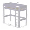 Manis-h FENRIS Combi Hoogslaper Met Lattenbodem Met Slaapbank - 90 x 160 cm - Snow White