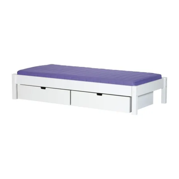 Manis-h Ull Combinatiebed Incl. Lades - 90 x 200 cm - Snow White / Snow White
