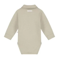 Mats & Merthe Noah Romper Met Kraag Lange Mouw light Brown 1 Mnd