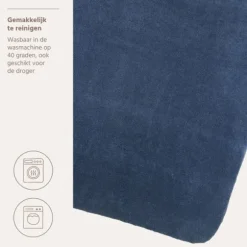 Meyco Aankleedkussenhoes - Badstof - Indigo - 75x85 cm - 2-pack