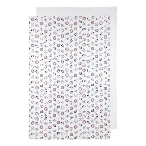 Meyco Animal / Uni Wieglaken - 75 x 100 cm - 2 Stuks - White