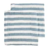 Meyco Baby Gingko Monddoekjes - 2 Stuks - 30 x 30 cm - Pre-Washed Hydrofiel - Offwhite/Soft Sand