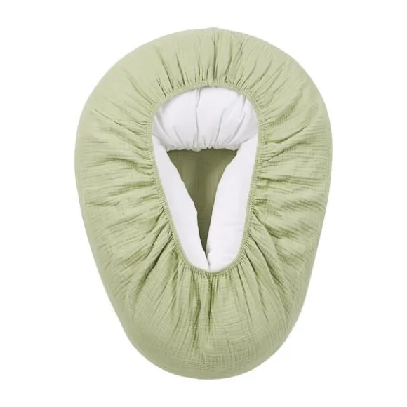 Meyco Baby Uni relaxhoes voor voedingskussen - pre-washed hydrofiel - soft olive 259.000.70.00