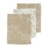 Meyco Baby Uni Washandjes - 3 Stuks - Pre-Washed Hydrofiel - Naturel/Soft Olive/Olive Green