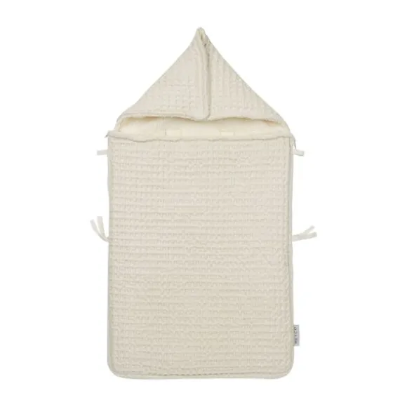 Meyco Baby Wafel Teddy voetenzak - nature - 40x82cm