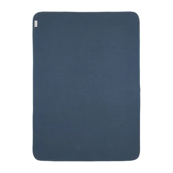 Meyco Gebreide Jacquard Flannel Deken - 100x150 cm - Pure Indigo
