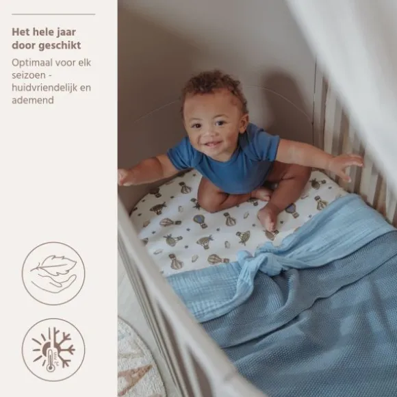 Meyco Ledikantdeken - Mini Relief - 100x150 cm - Jeans Blue