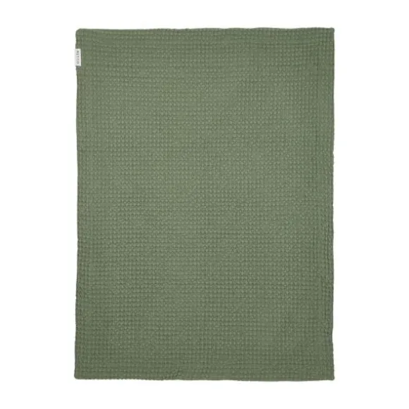 Meyco Ledikantdeken - Waffle Cotton - Olive Green - 100x150 cm