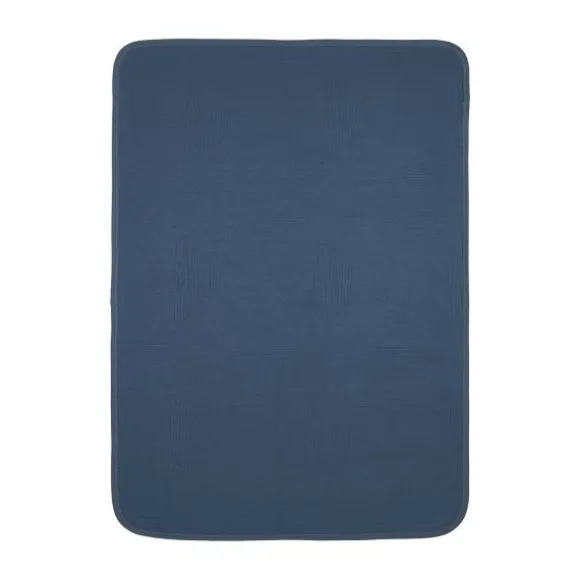 Meyco Pure Deken Gebreid - 75 x 100 cm - Jacquard - Indigo