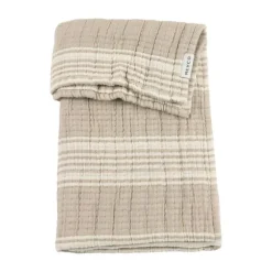 Meyco Wiegdeken - Hydrofiel Jacquard Stripe - Indigo - 75x100 cm