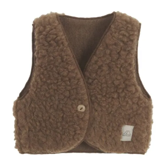 Nanami Bodywarmer – 100% Wol – Brown – Maat 50‑56