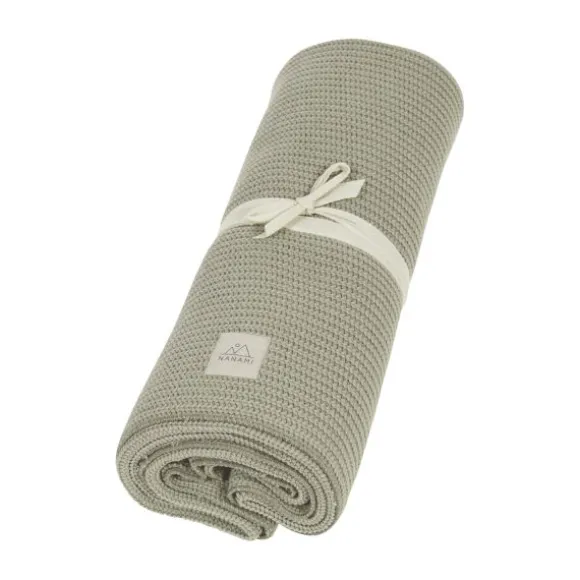 Nanami Junior Deken - Rib Knit - Eucalyptus