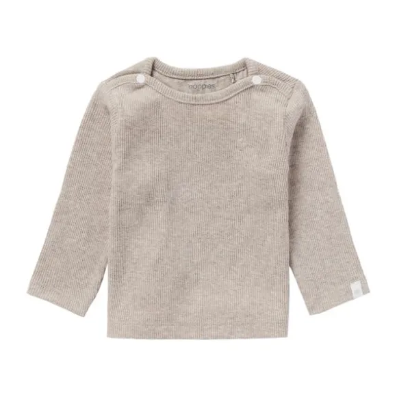 Noppies Rib Natal T-shirt Lange Mouwen Oatmeal Mt. 44