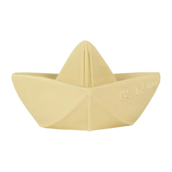 Oli & Carol Bad- en Bijtspeeltje Origami Boot - Vanilla