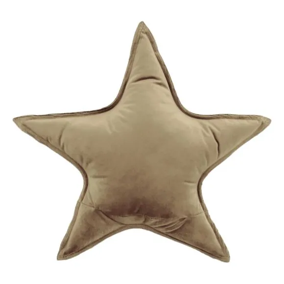 Overseas Star Kussen – Velours – Beige