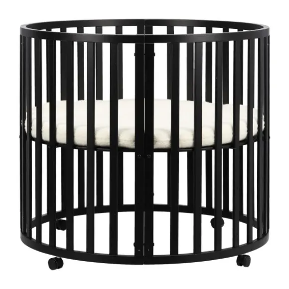 Puck Ronde Box - Zwart - Inclusief Matras