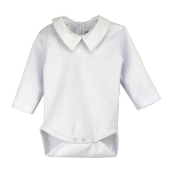 Rapife Romper Lange Mouw Met Kraag Recht White Mt. 50