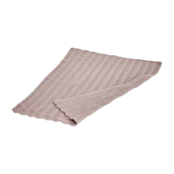 Smallstuff Poppendekentje - Fishbone Knit - Powder