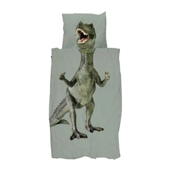 Snurk Dekbedovertrek - Dino Jurassic - 140x200/220 cm - Groen