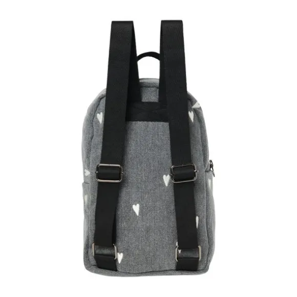 Studio Noos Mini Rugzak - Denim Grey Hearts