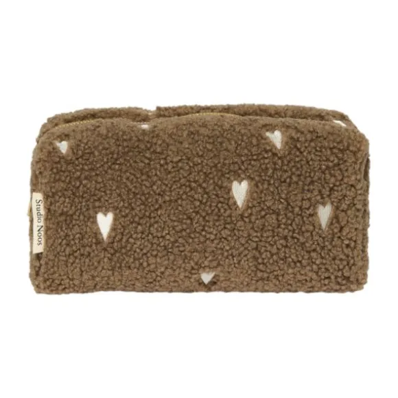 Studio Noos Teddy Hearts Etui - Brown