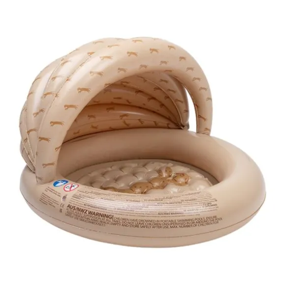 Swim Essentials Kinderzwembad - Roamer Canopy - Ø100 cm - Beige Luipaard