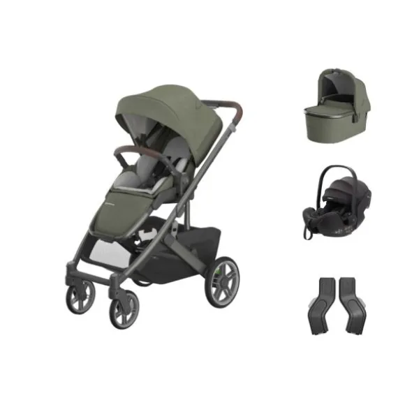 UPPAbaby Cruz V3 Kinderwagen Evelyn + UPPAbaby Cruz Autostoel Adapters + Baby-Safe Pro Autostoel - Pitch Black