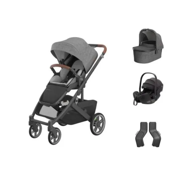 UPPAbaby Cruz V3 Kinderwagen Greyson + UPPAbaby Cruz Autostoel Adapters + Baby-Safe Pro Autostoel - Pitch Black