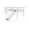 Vipack Forrest Semi - Halfhoogslaper Met Glijbaan 90x200 cm – Eik