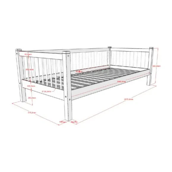 Vipack Kajuitbed - Forrest Beuk - 90 x 200 cm - Natuur