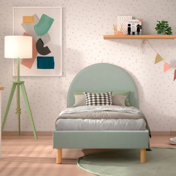 Vipack Moon Bed - 90 x 200 cm - Boucle Groen
