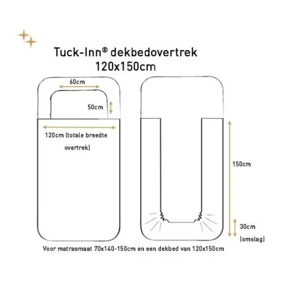 Witlof for kids Little Charm Tuck-Inn Overtrek - 120 x 150 cm