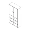Woood Stage Kledingkast Soap Green 2-Deurs